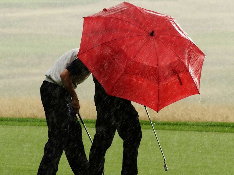 Playing Golf In the Rain